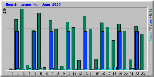 Hourly usage for June 2025