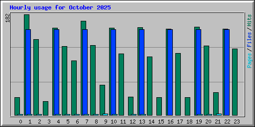 Hourly usage for October 2025