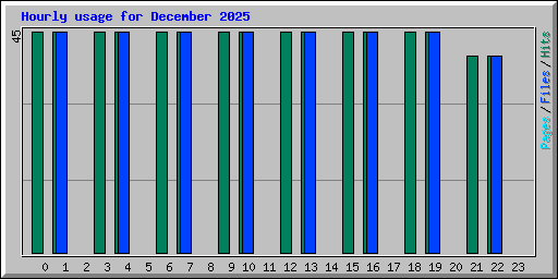 Hourly usage for December 2025